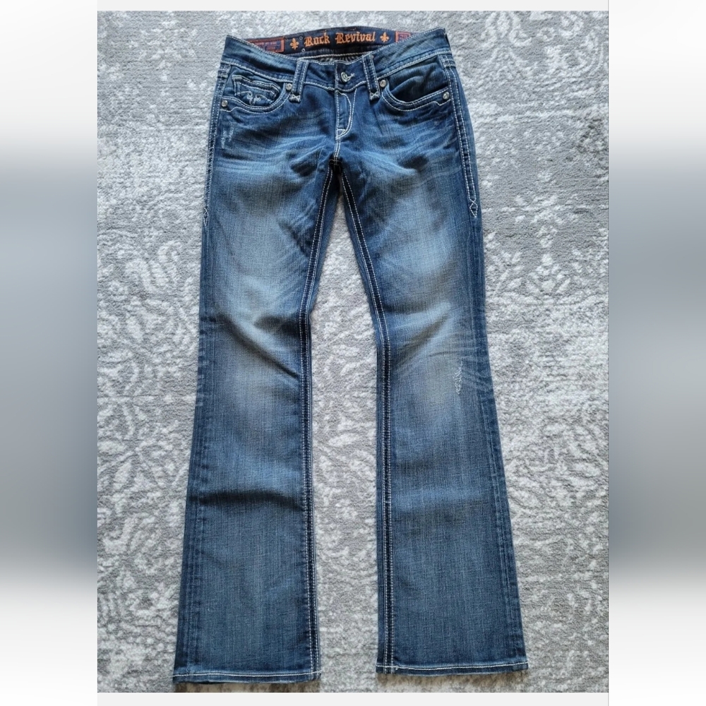 Womens Rock Rivival Jeans- Crystal Details- 29 size